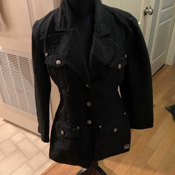 Versace Jeans Couture Ladies Blazer Medusa head buttons cute vintage 90s - Picture 11 of 13